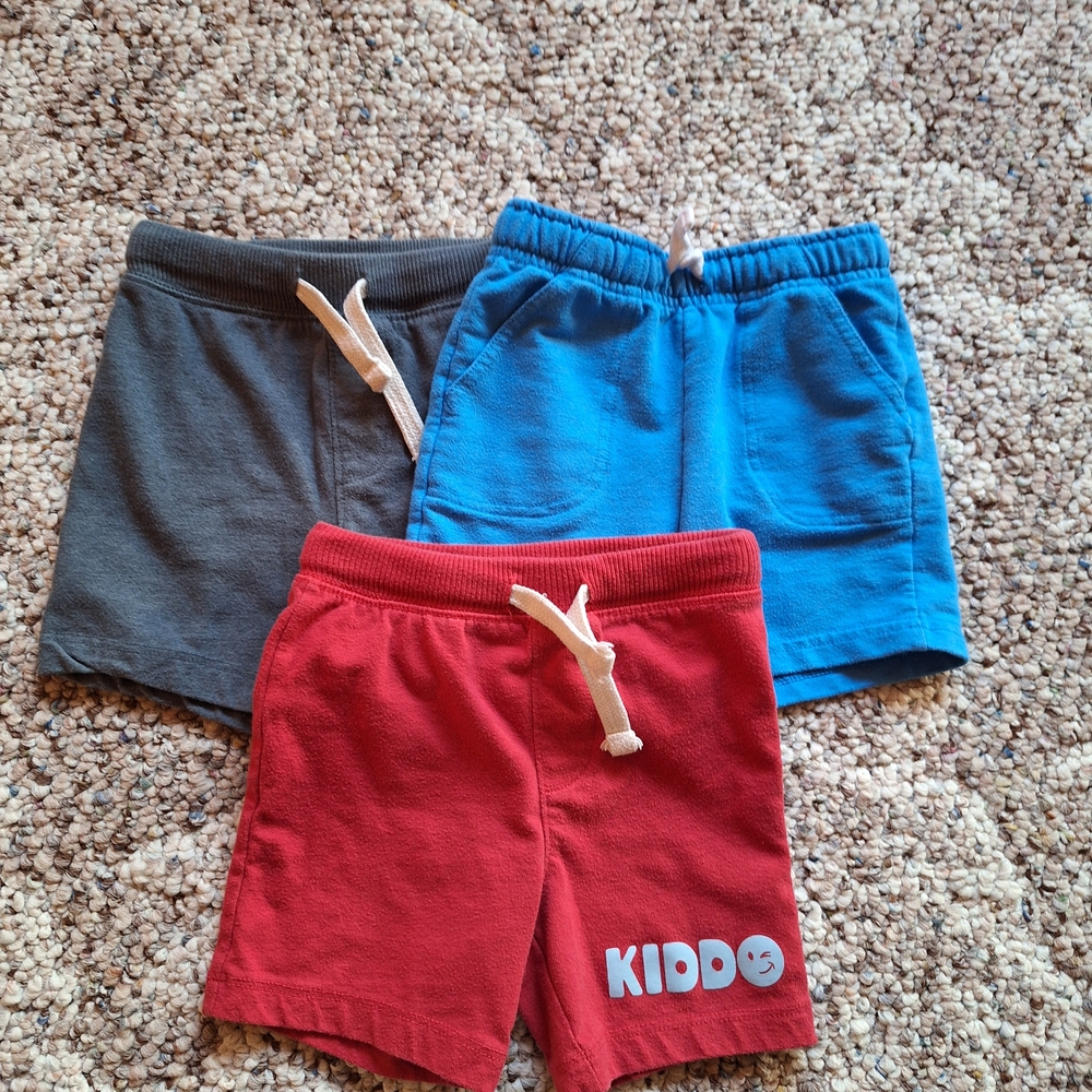 Old Navy Kids' Shorts Trio - Red, Blue, Gray